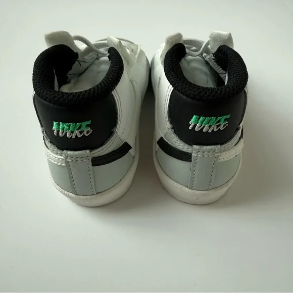 Nike Blazer Mid ’77 Toddler Sneakers White Black Size 7 Velcro - Picture 3 of 5